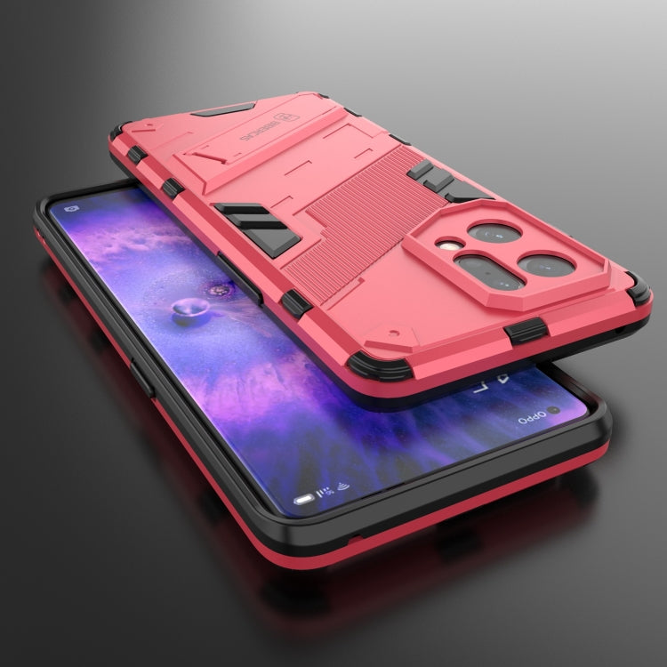 For OPPO Find X5 Punk Armor 2 in 1 PC + TPU Shockproof Phone Case with Invisible Holder