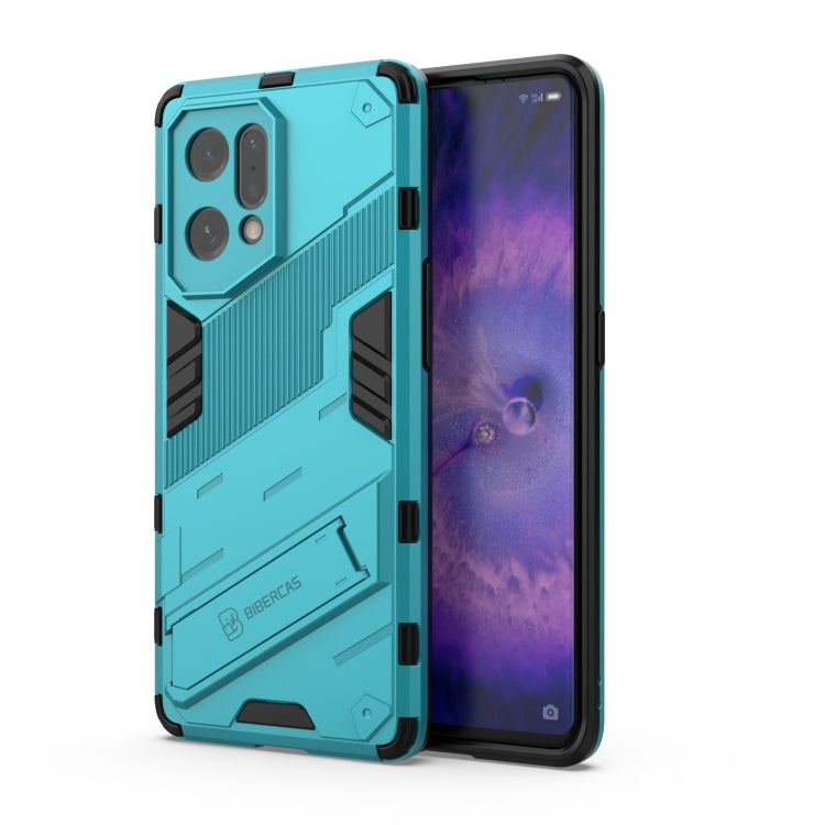 For OPPO Find X5 Punk Armor 2 in 1 PC + TPU Shockproof Phone Case with Invisible Holder