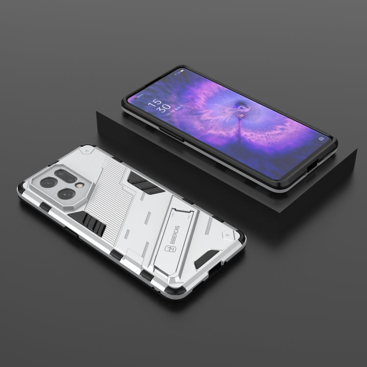 For OPPO Find X5 Punk Armor 2 in 1 PC + TPU Shockproof Phone Case with Invisible Holder