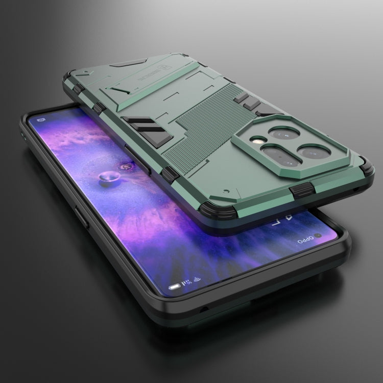 For OPPO Find X5 Punk Armor 2 in 1 PC + TPU Shockproof Phone Case with Invisible Holder