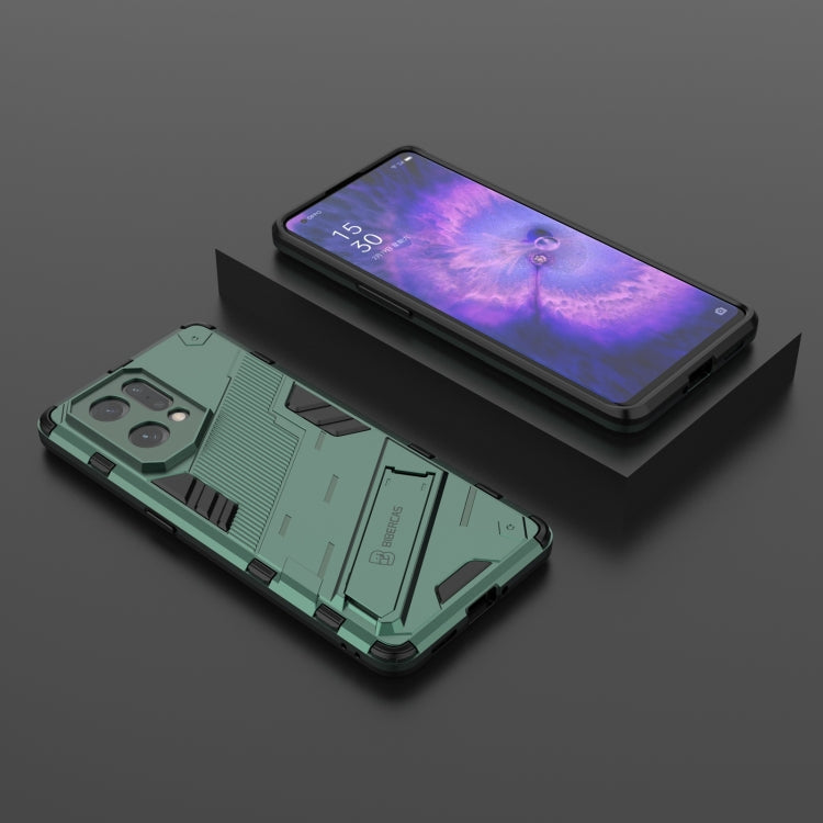 For OPPO Find X5 Punk Armor 2 in 1 PC + TPU Shockproof Phone Case with Invisible Holder