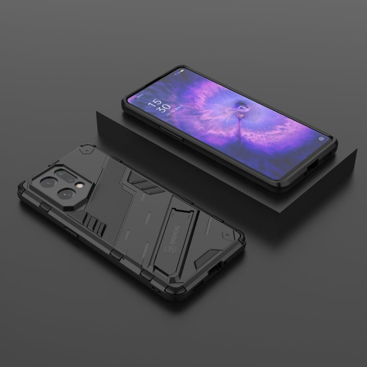 For OPPO Find X5 Punk Armor 2 in 1 PC + TPU Shockproof Phone Case with Invisible Holder