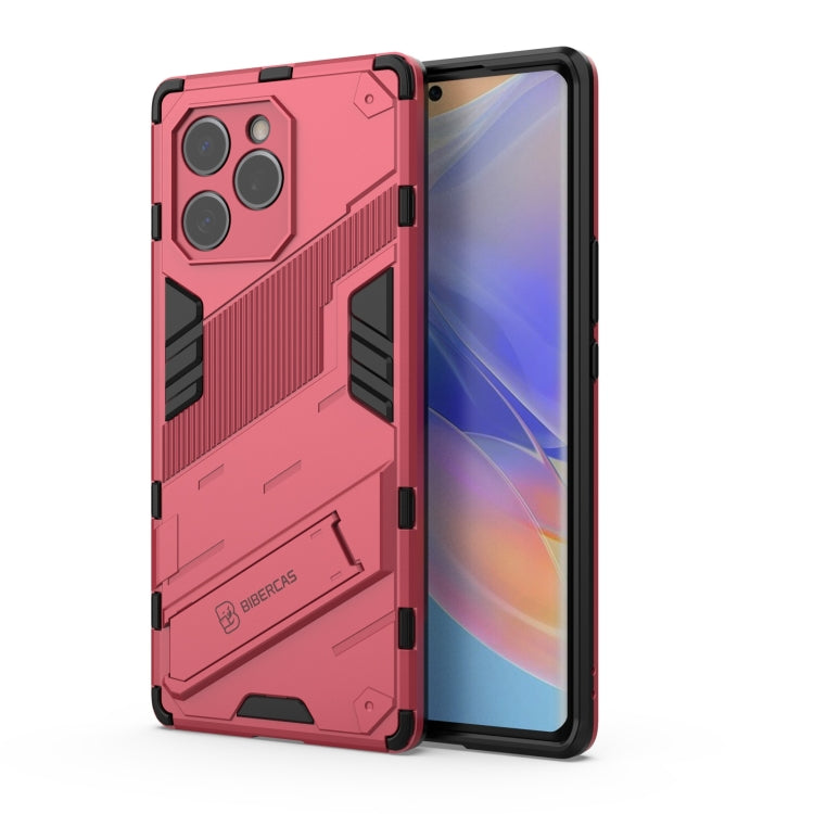 For Honor 60 SE Punk Armor 2 in 1 PC + TPU Shockproof Phone Case with Invisible Holder