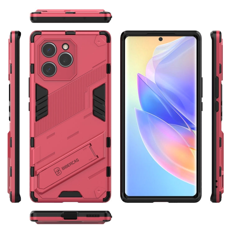 For Honor 60 SE Punk Armor 2 in 1 PC + TPU Shockproof Phone Case with Invisible Holder