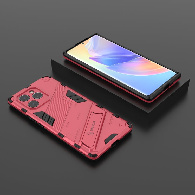 For Honor 60 SE Punk Armor 2 in 1 PC + TPU Shockproof Phone Case with Invisible Holder