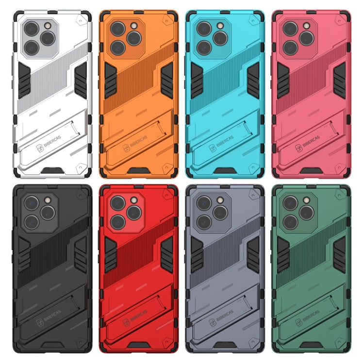 For Honor 60 SE Punk Armor 2 in 1 PC + TPU Shockproof Phone Case with Invisible Holder