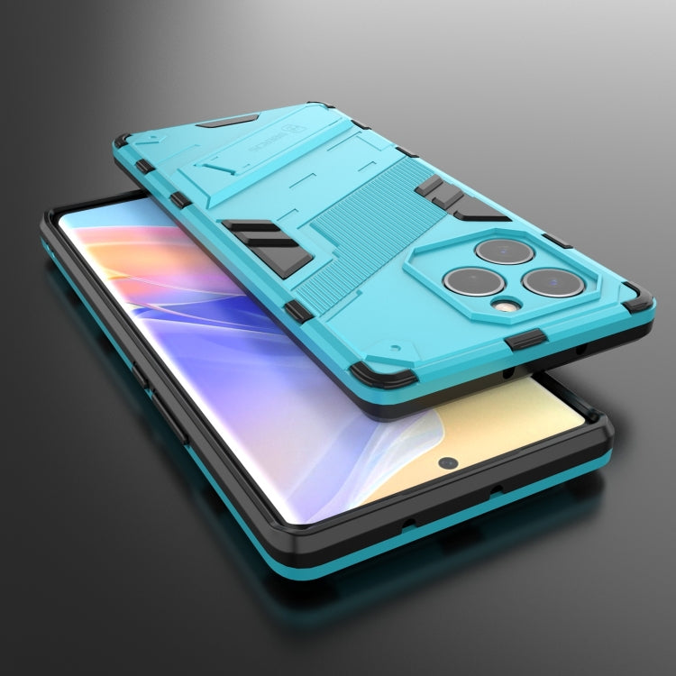 For Honor 60 SE Punk Armor 2 in 1 PC + TPU Shockproof Phone Case with Invisible Holder