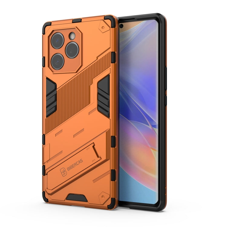 For Honor 60 SE Punk Armor 2 in 1 PC + TPU Shockproof Phone Case with Invisible Holder