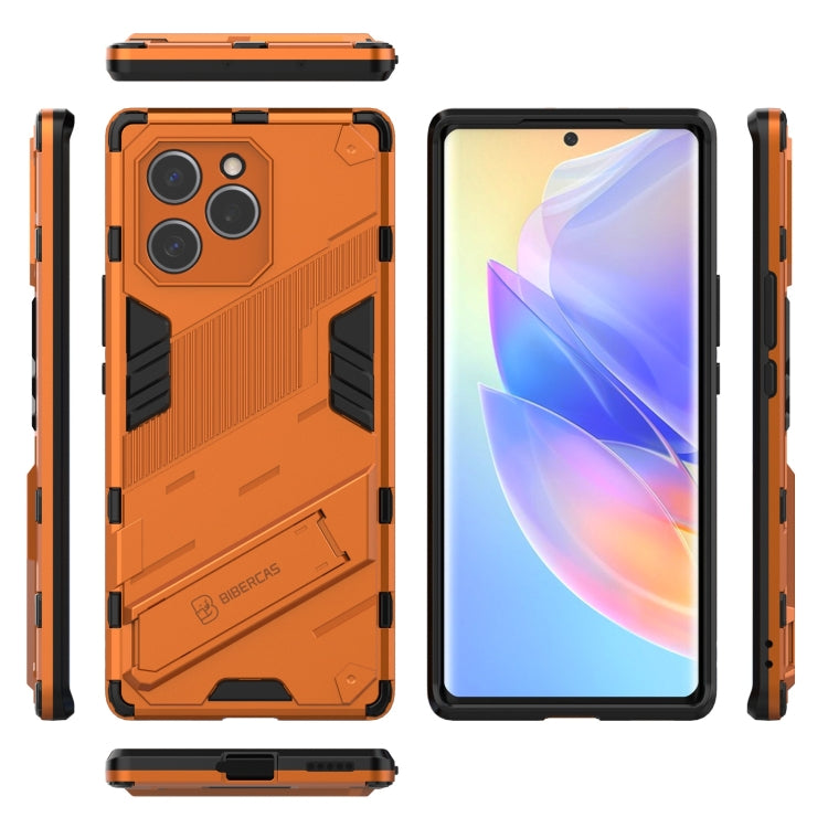 For Honor 60 SE Punk Armor 2 in 1 PC + TPU Shockproof Phone Case with Invisible Holder