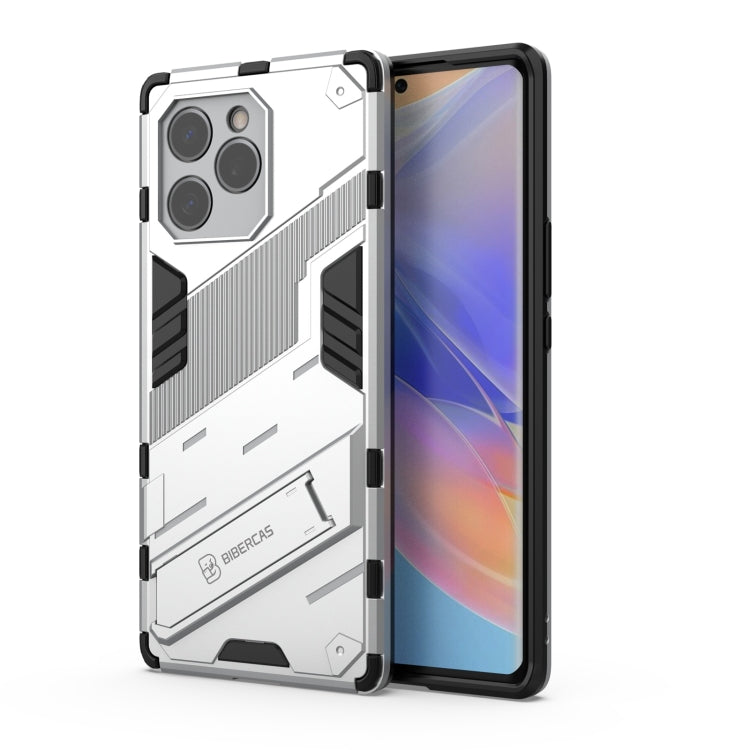 For Honor 60 SE Punk Armor 2 in 1 PC + TPU Shockproof Phone Case with Invisible Holder
