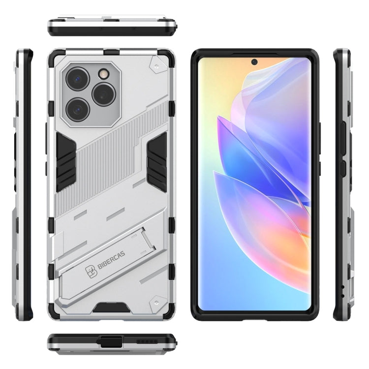 For Honor 60 SE Punk Armor 2 in 1 PC + TPU Shockproof Phone Case with Invisible Holder