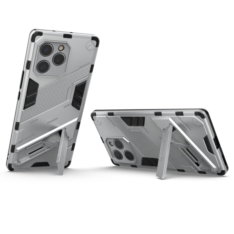 For Honor 60 SE Punk Armor 2 in 1 PC + TPU Shockproof Phone Case with Invisible Holder