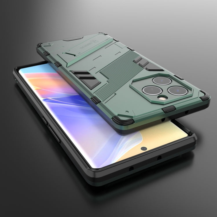For Honor 60 SE Punk Armor 2 in 1 PC + TPU Shockproof Phone Case with Invisible Holder