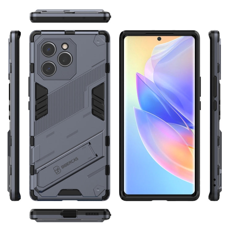 For Honor 60 SE Punk Armor 2 in 1 PC + TPU Shockproof Phone Case with Invisible Holder