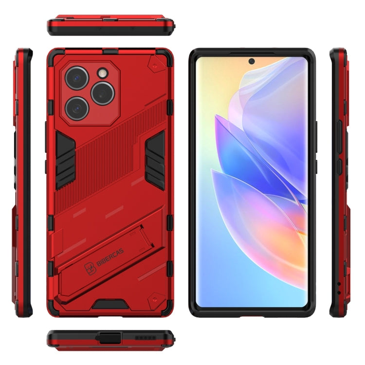 For Honor 60 SE Punk Armor 2 in 1 PC + TPU Shockproof Phone Case with Invisible Holder