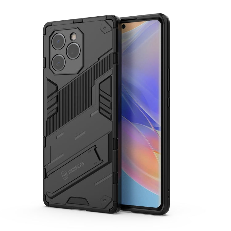 For Honor 60 SE Punk Armor 2 in 1 PC + TPU Shockproof Phone Case with Invisible Holder