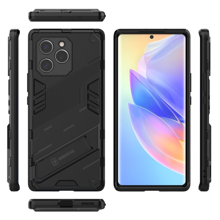 For Honor 60 SE Punk Armor 2 in 1 PC + TPU Shockproof Phone Case with Invisible Holder