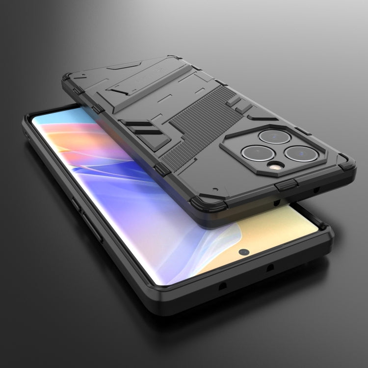 For Honor 60 SE Punk Armor 2 in 1 PC + TPU Shockproof Phone Case with Invisible Holder