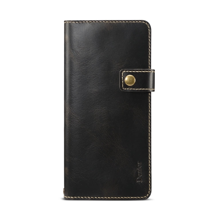 For Galaxy S10 Plus Denior Oil Wax Cowhide DK Magnetic Button Horizontal Flip Leather Case with Holder & Card Slots & Wallet