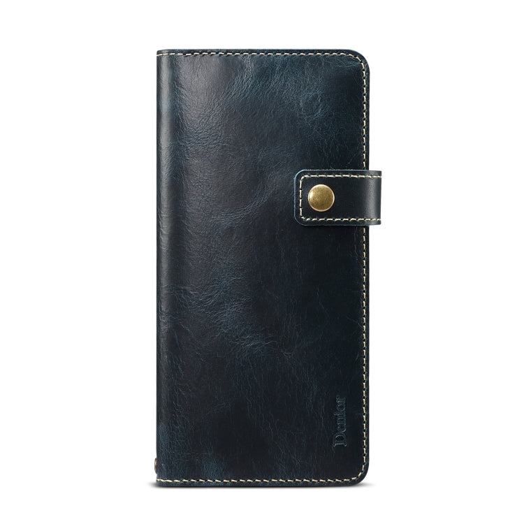 For Galaxy S10 Plus Denior Oil Wax Cowhide DK Magnetic Button Horizontal Flip Leather Case with Holder & Card Slots & Wallet