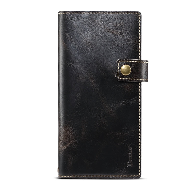 For Galaxy Note 10 Denior Oil Wax Cowhide DK Magnetic Button Horizontal Flip Leather Case with Holder & Card Slots & Wallet