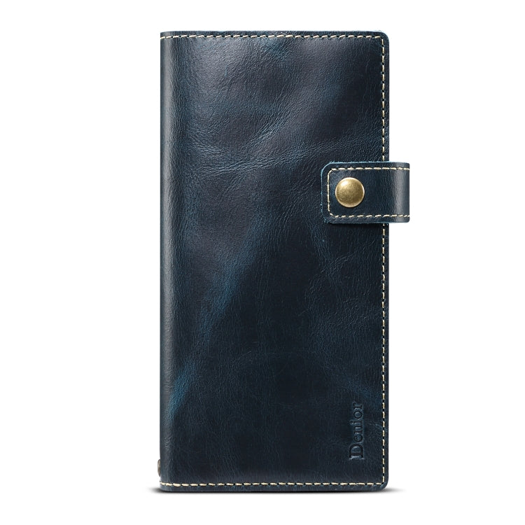 For Galaxy Note 10 Denior Oil Wax Cowhide DK Magnetic Button Horizontal Flip Leather Case with Holder & Card Slots & Wallet