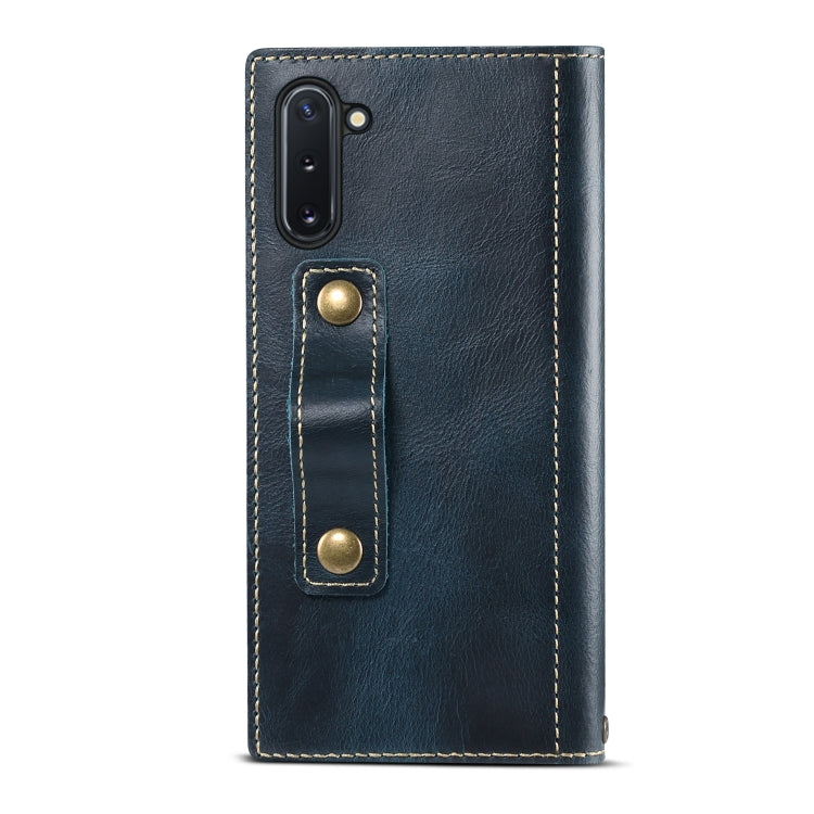 For Galaxy Note 10 Denior Oil Wax Cowhide DK Magnetic Button Horizontal Flip Leather Case with Holder & Card Slots & Wallet