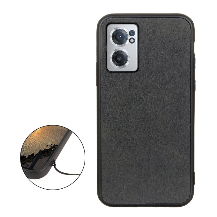 For OnePlus Nord CE 2 5G Two-color Cowhide Texture PU Shockproof Phone Case