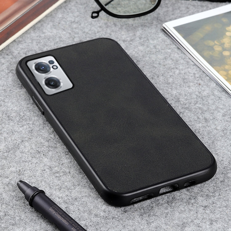 For OnePlus Nord CE 2 5G Two-color Cowhide Texture PU Shockproof Phone Case