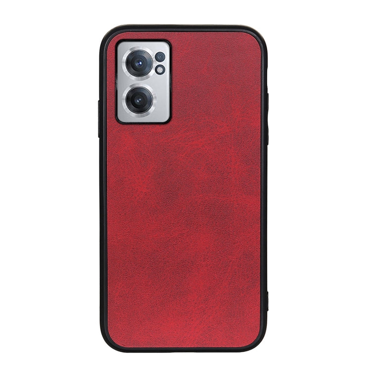 For OnePlus Nord CE 2 5G Two-color Cowhide Texture PU Shockproof Phone Case