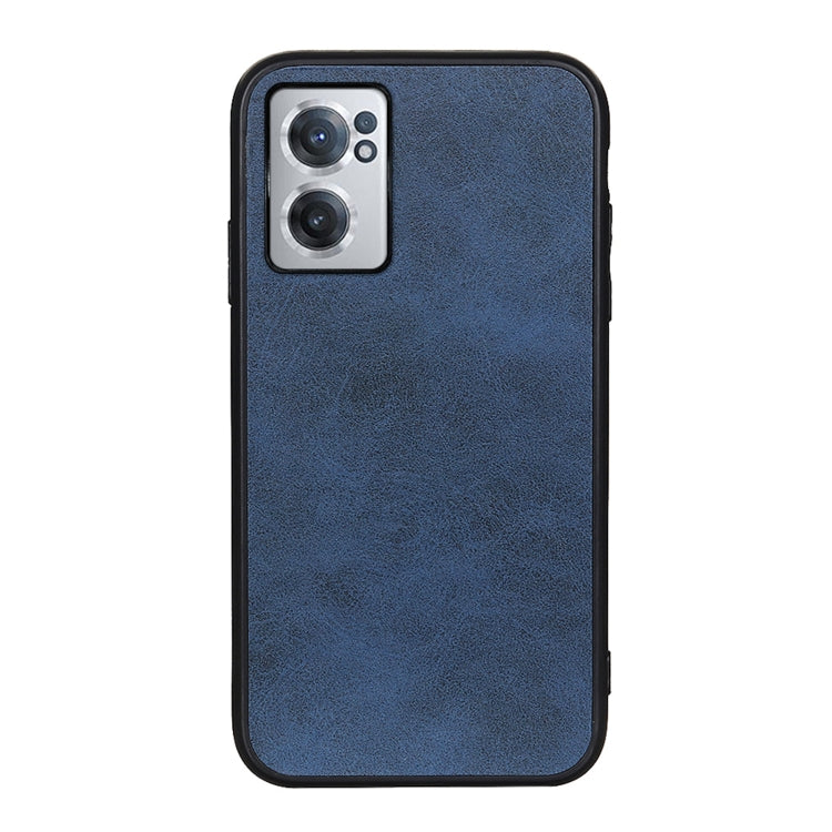 For OnePlus Nord CE 2 5G Two-color Cowhide Texture PU Shockproof Phone Case