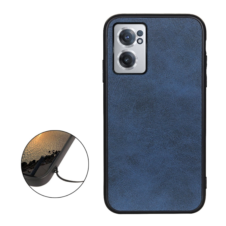 For OnePlus Nord CE 2 5G Two-color Cowhide Texture PU Shockproof Phone Case