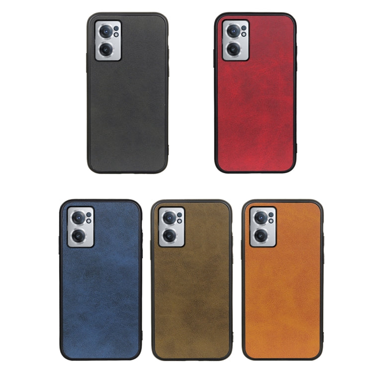 For OnePlus Nord CE 2 5G Two-color Cowhide Texture PU Shockproof Phone Case