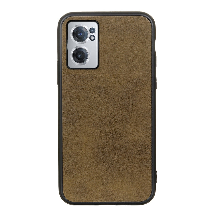 For OnePlus Nord CE 2 5G Two-color Cowhide Texture PU Shockproof Phone Case