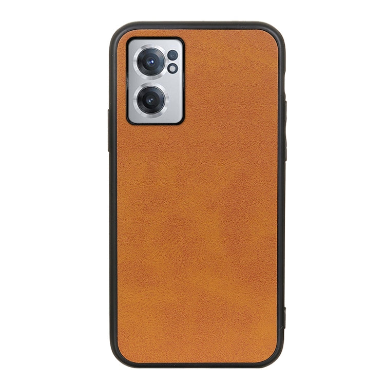 For OnePlus Nord CE 2 5G Two-color Cowhide Texture PU Shockproof Phone Case