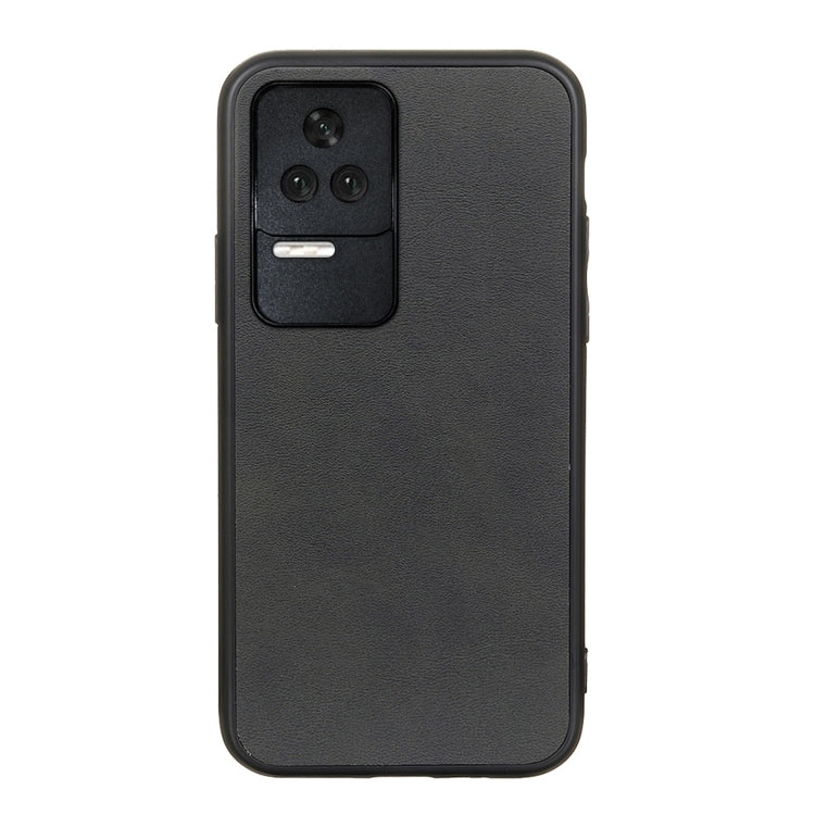 For Xiaomi Redmi K40S 5G Two-color Cowhide Texture PU Shockproof Phone Case