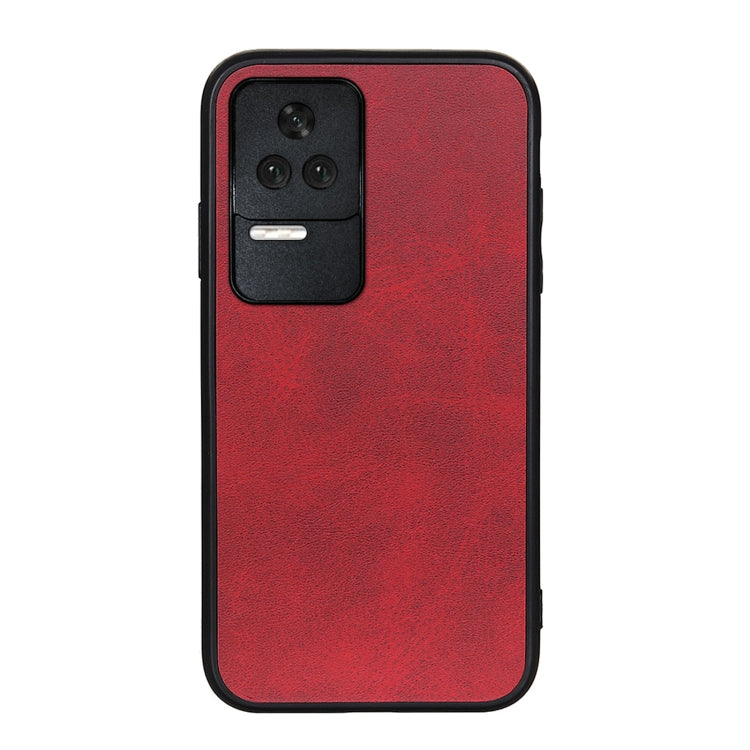 For Xiaomi Redmi K40S 5G Two-color Cowhide Texture PU Shockproof Phone Case