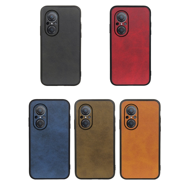 For Huawei nova 9 SE Fine Hole Version Two-color Cowhide Texture PU Shockproof Phone Case