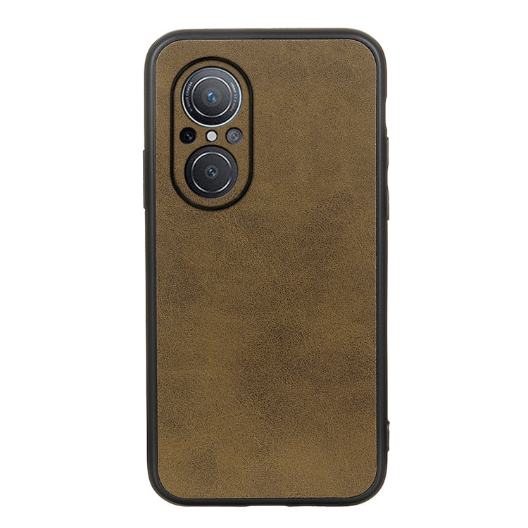 For Huawei nova 9 SE Fine Hole Version Two-color Cowhide Texture PU Shockproof Phone Case