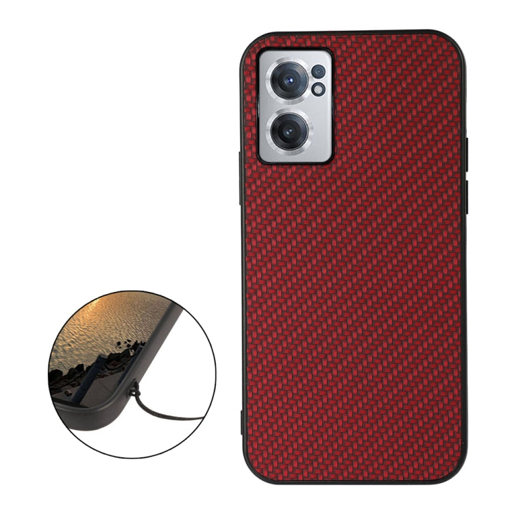 For OnePlus Nord CE 2 5G Carbon Fiber Texture Shockproof Phone Case