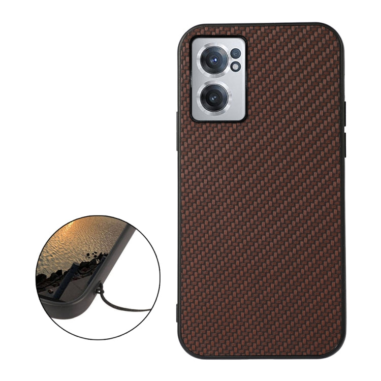 For OnePlus Nord CE 2 5G Carbon Fiber Texture Shockproof Phone Case