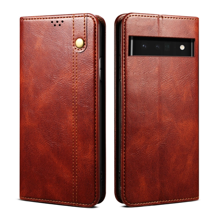 For Google Pixel 7 Pro 5G Oil Wax Crazy Horse Texture Leather Phone Case
