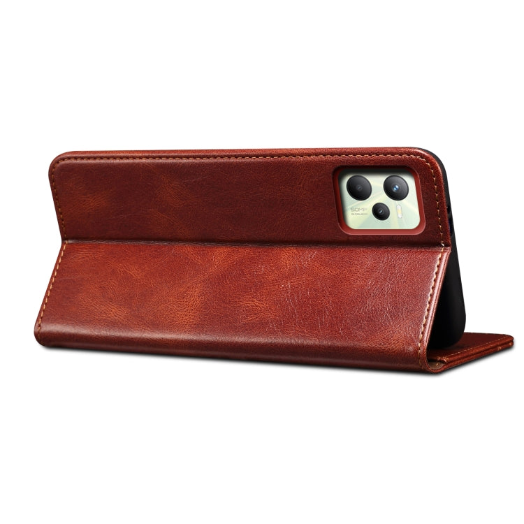 For Xiaomi Redmi 10C Oil Wax Crazy Horse Texture Leather Phone Case