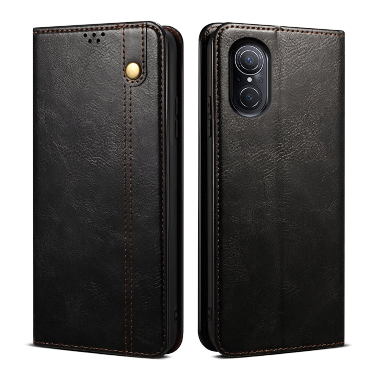 For Huawei nova 9 SE Oil Wax Crazy Horse Texture Leather Phone Case