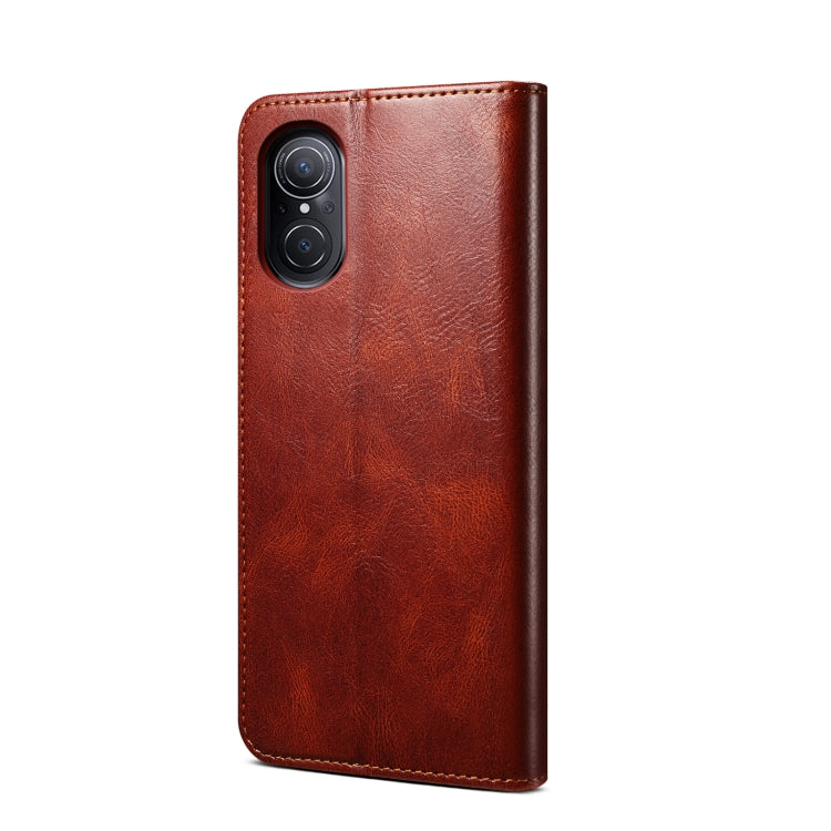 For Huawei nova 9 SE Oil Wax Crazy Horse Texture Leather Phone Case