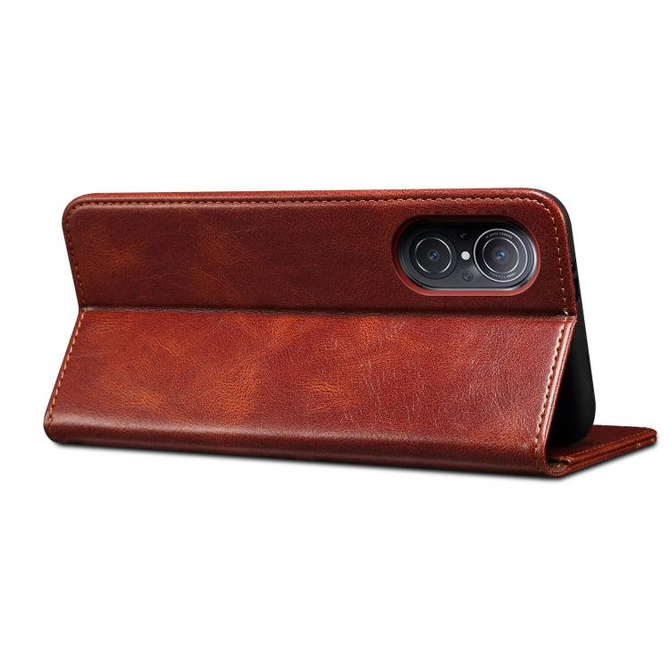 For Huawei nova 9 SE Oil Wax Crazy Horse Texture Leather Phone Case
