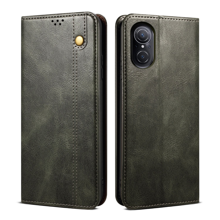 For Huawei nova 9 SE Oil Wax Crazy Horse Texture Leather Phone Case