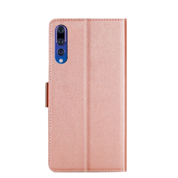 For Huawei P20 Ultra-thin Voltage Side Buckle PU + TPU Leather Phone Case