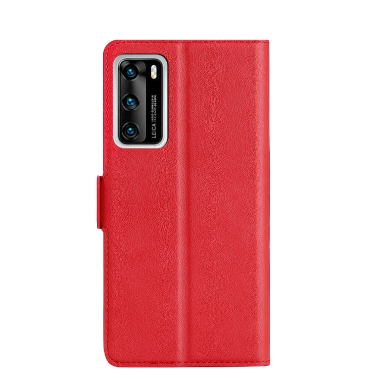For Huawei P40 Ultra-thin Voltage Side Buckle PU + TPU Leather Phone Case