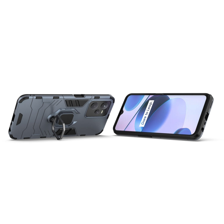 For Realme C35 Shockproof PC + TPU Protective Phone Case with Magnetic Ring Holder